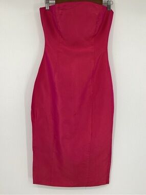 Strapless Fuchsia Sheath Dress